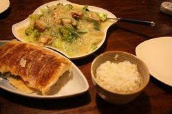 帆立あんかけ　青梗菜