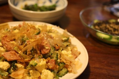 今年初ゴーヤチャンプル